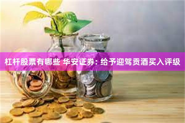 杠杆股票有哪些 华安证券: 给予迎驾贡酒买入评级