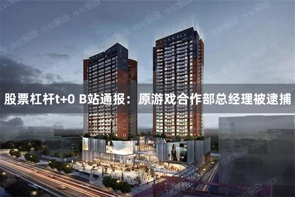 股票杠杆t+0 B站通报：原游戏合作部总经理被逮捕
